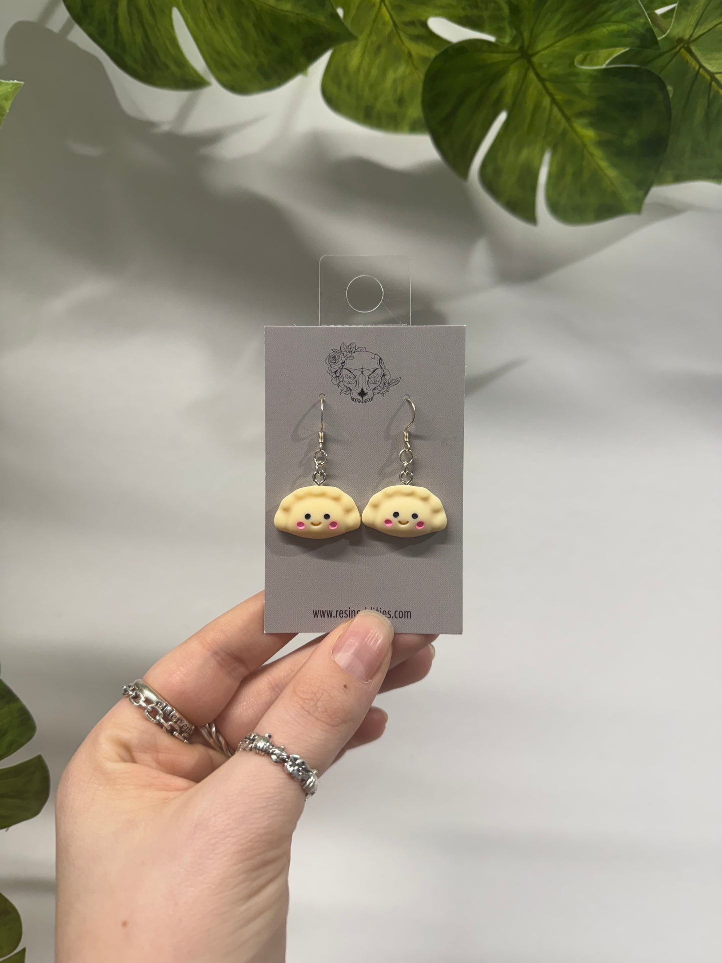 Dumpling/Pasty Acrylic Earrings