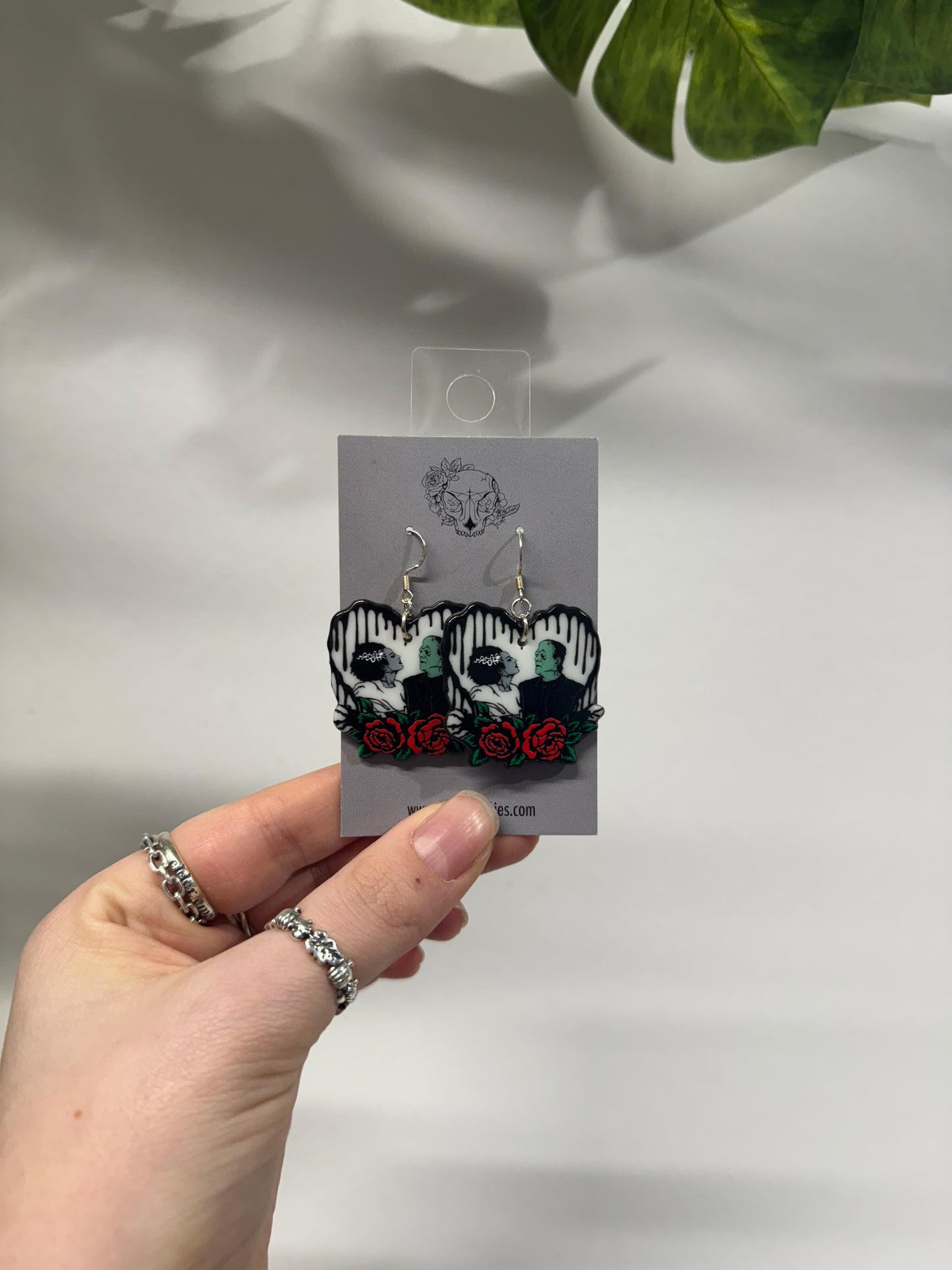 Bride Hearts Acrylic Earrings