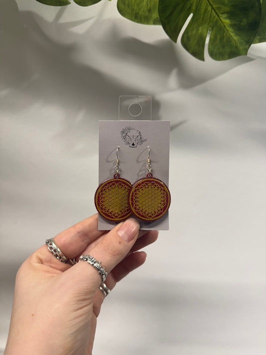 Red Sempiternal Resin Earrings