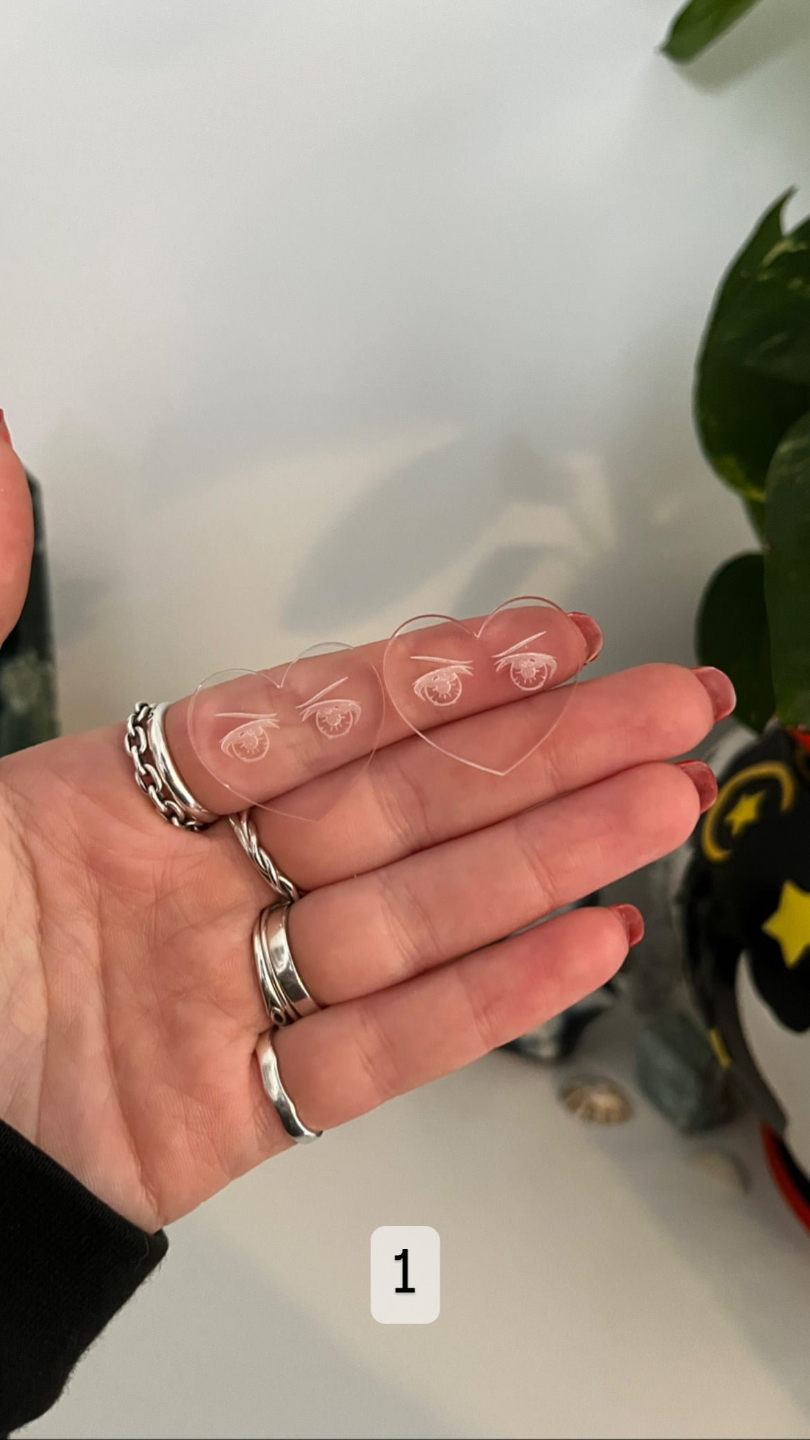 Anime Eye Hearts Silicone Mould