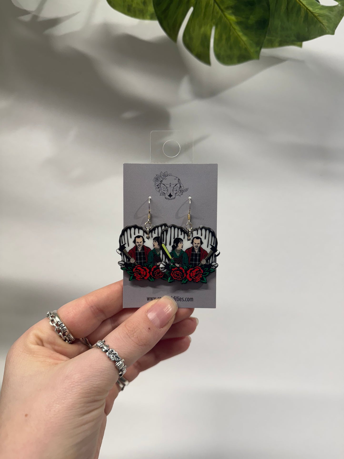 Shine Hearts Acrylic Earrings