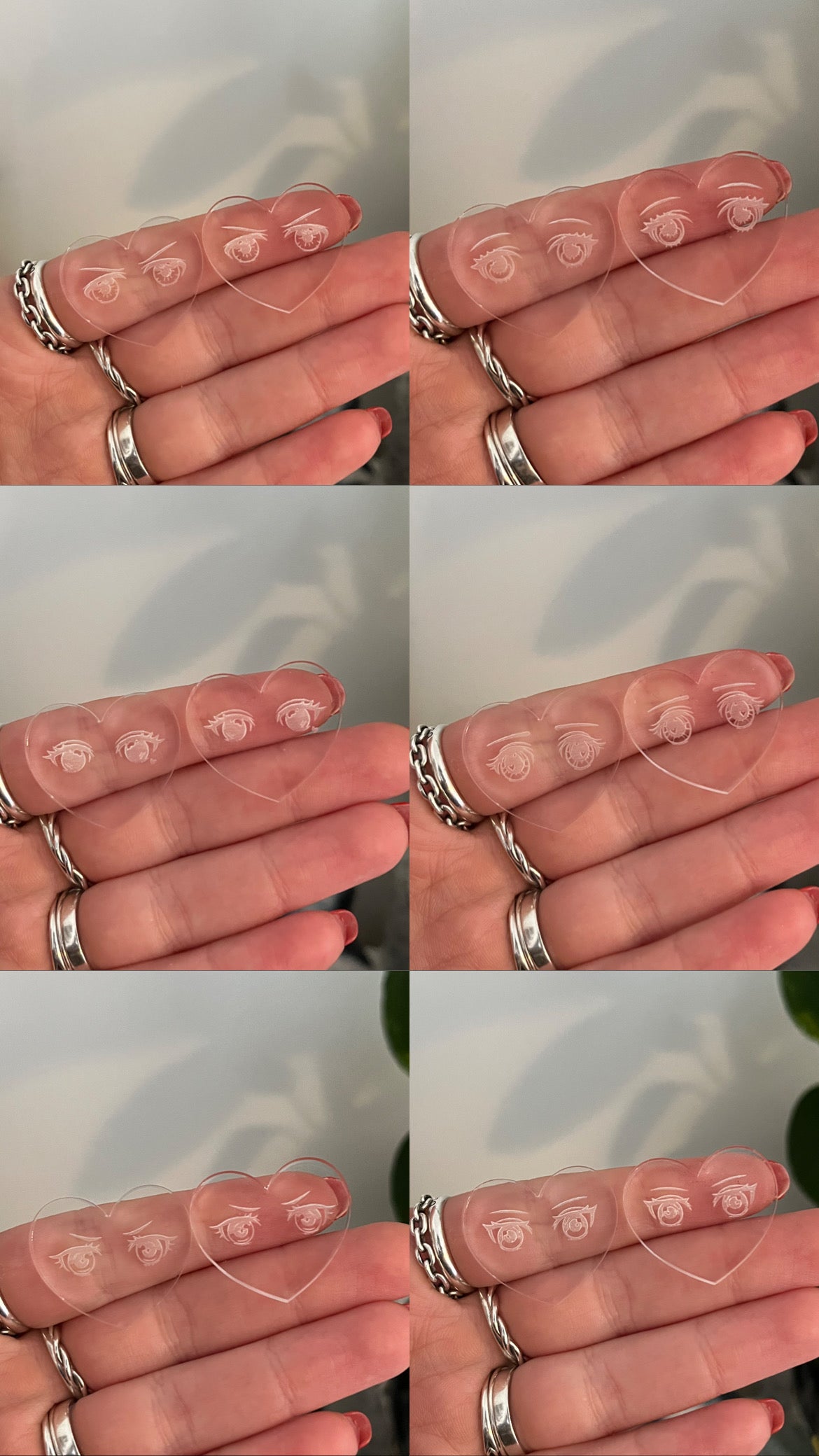 Anime Eye Hearts Silicone Mould