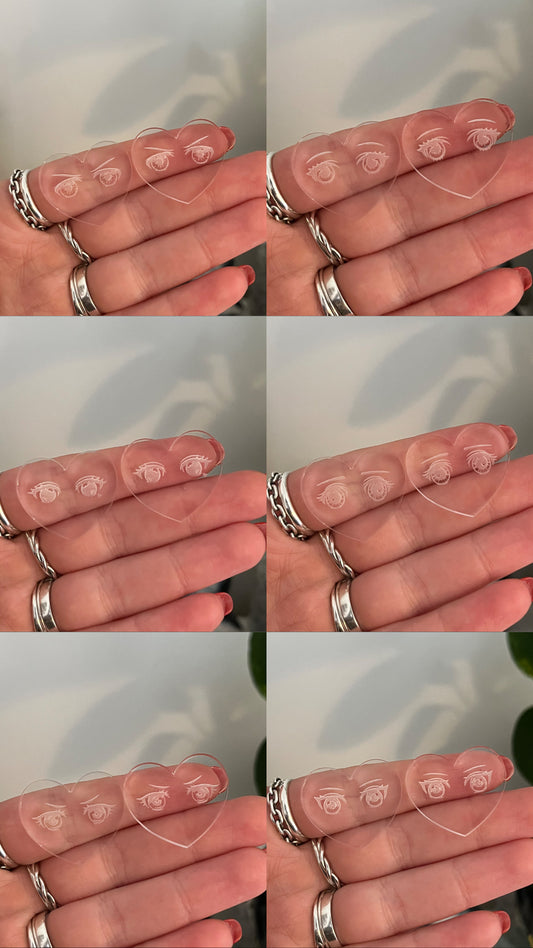 Anime Eye Hearts Silicone Mould