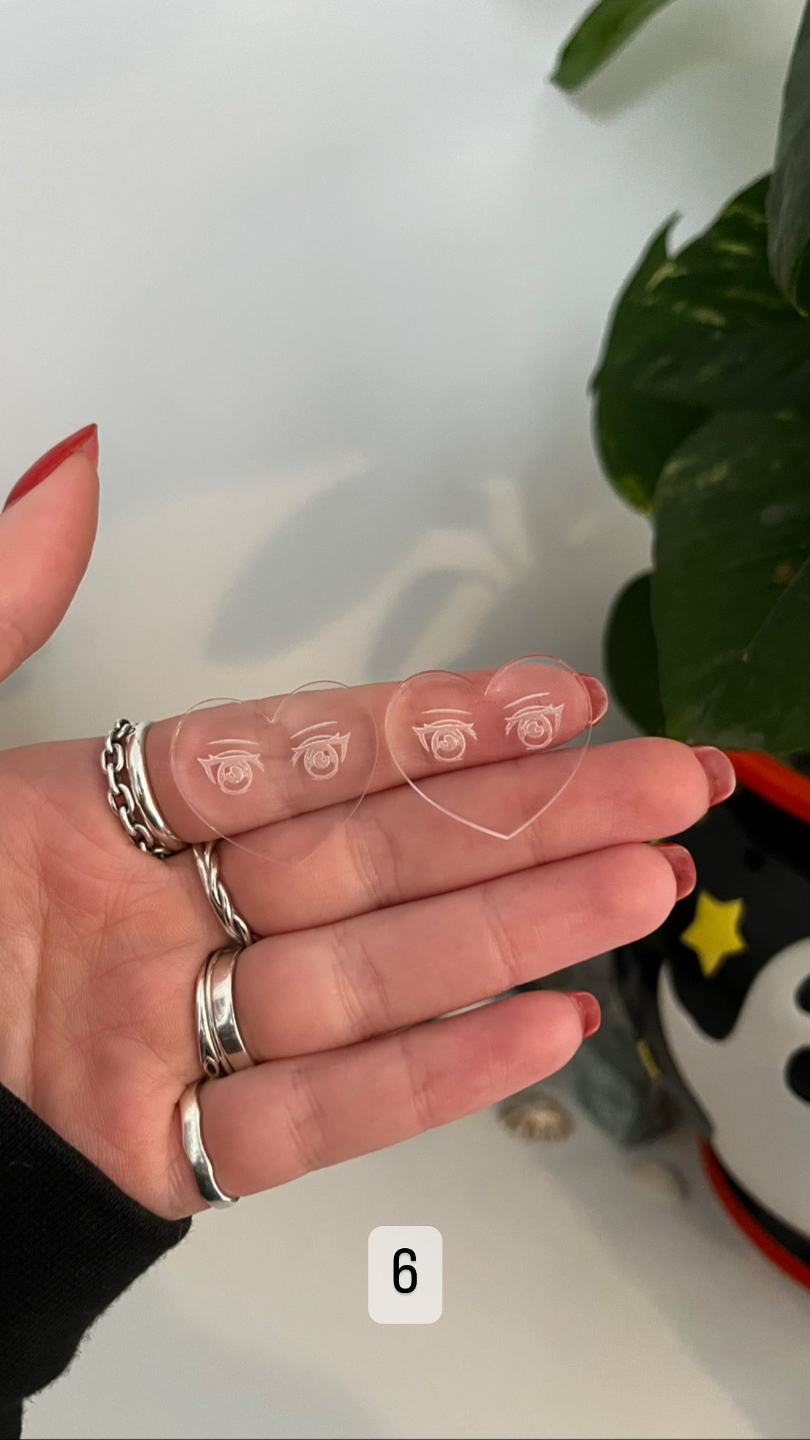 Anime Eye Hearts Silicone Mould