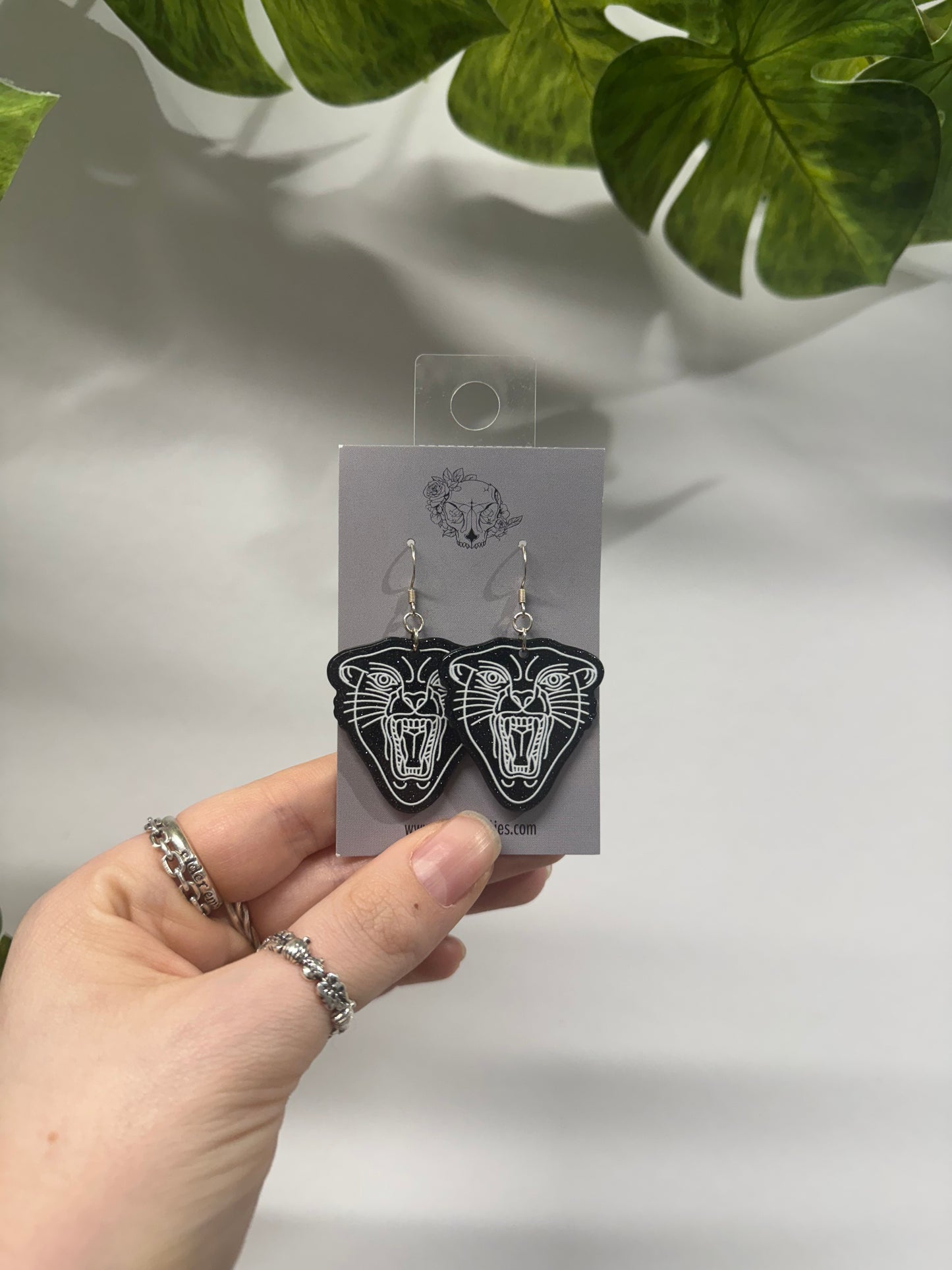 Panther Acrylic Earrings