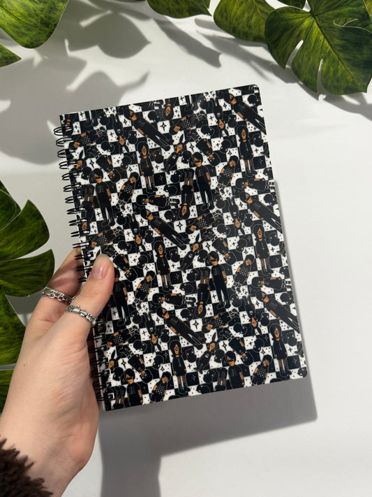 A5 Emo Burger Family Lined Notebook