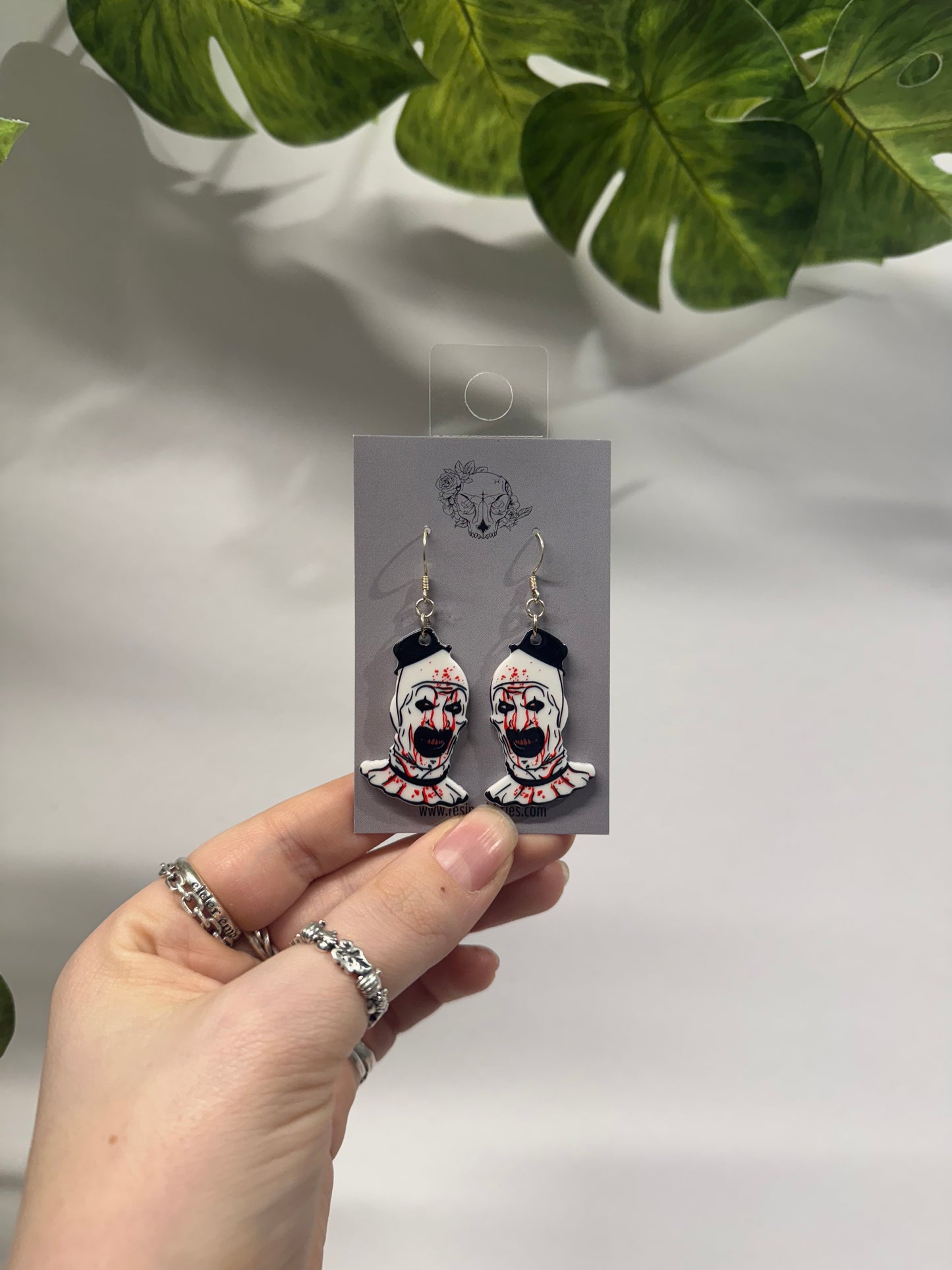 Bloody Clown Acrylic Earrings