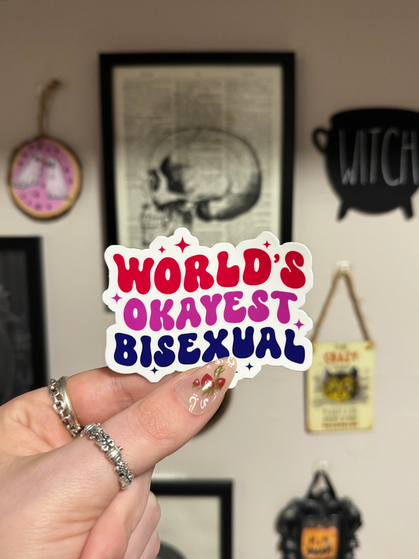 World’s Okayest Bisexual Sticker