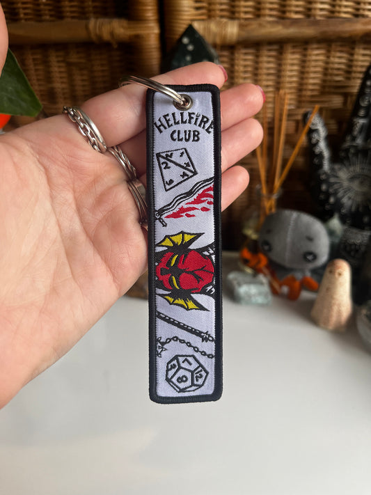 Double Sided Embroidered Keyring