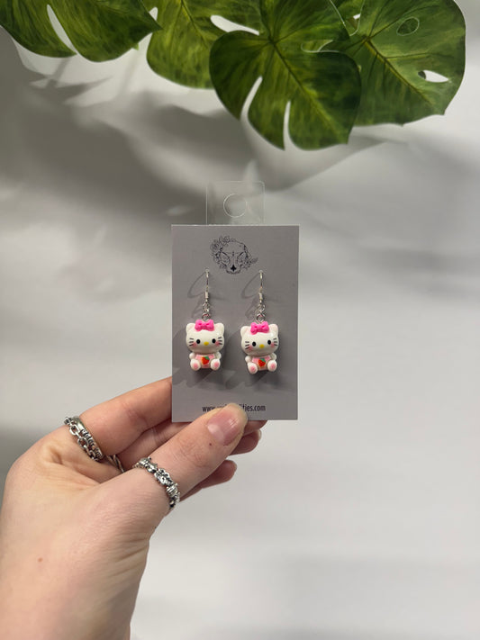 Sitting Kitty Acrylic Earrings