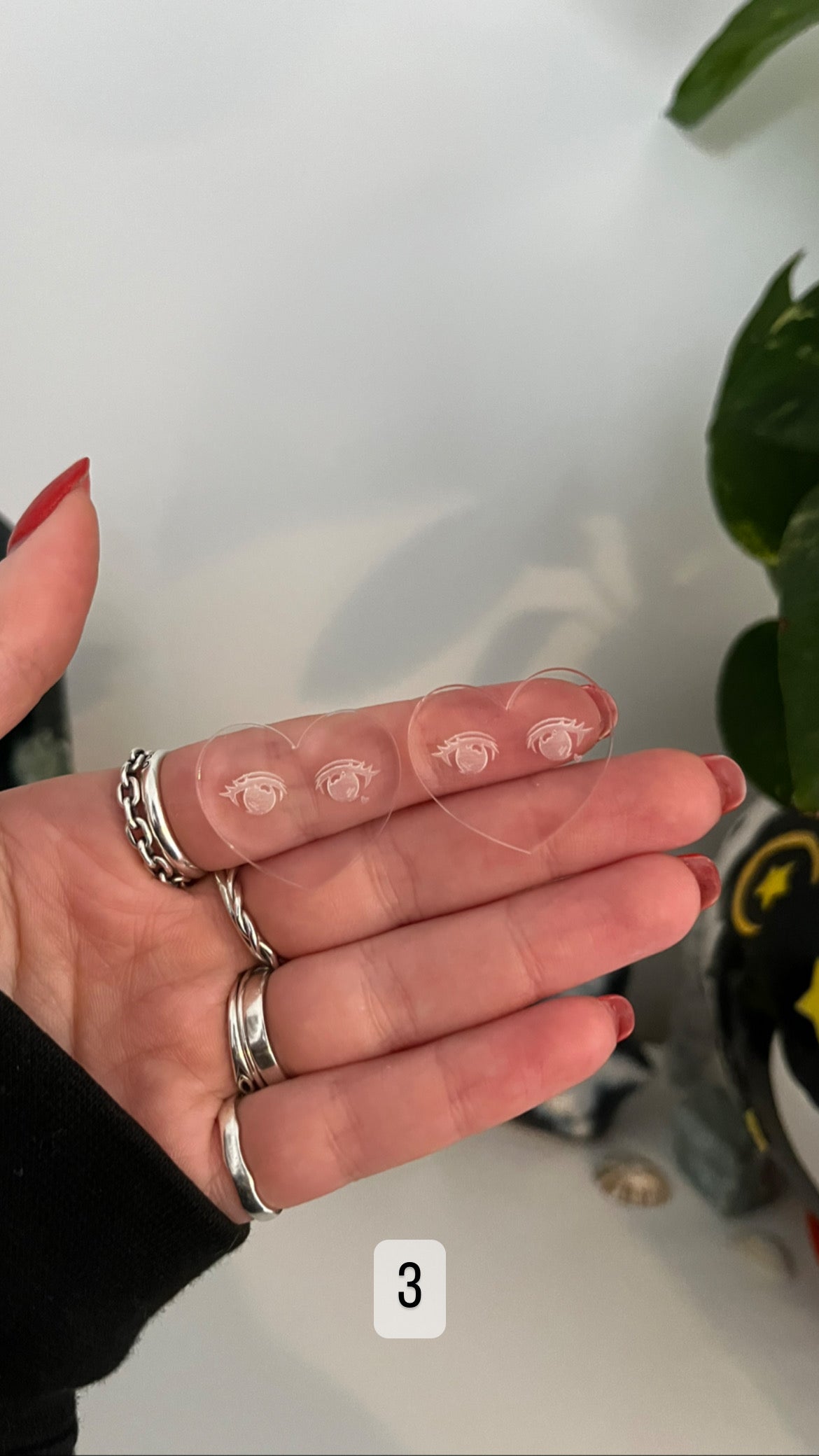 Anime Eye Hearts Silicone Mould