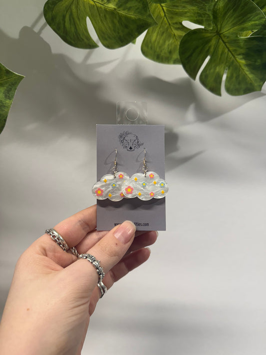 Floral Cloud Acrylic Earrings