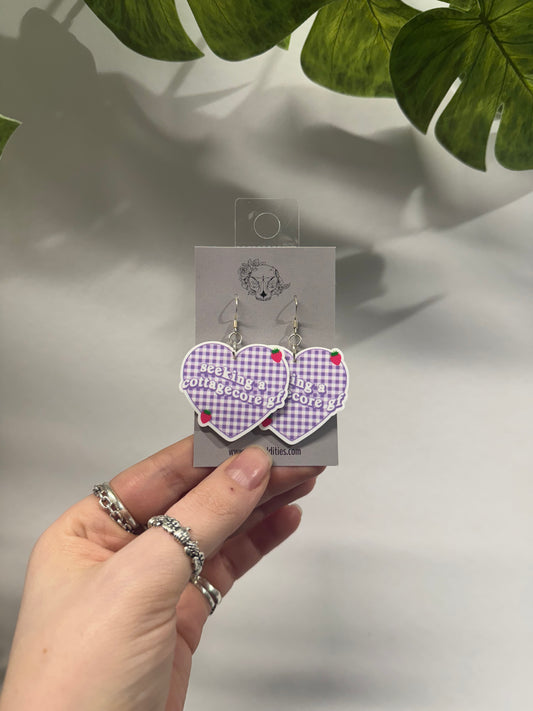Seeking a Cottagecore Gf Acrylic Earrings