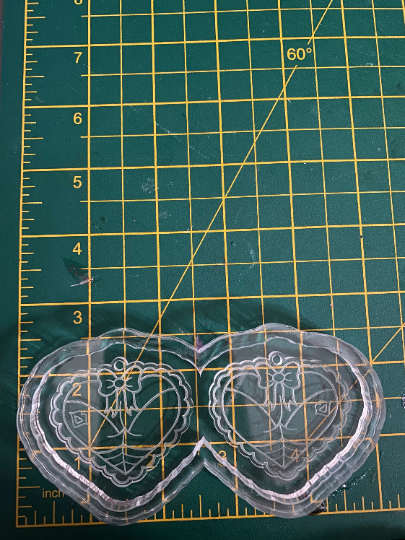 2" Kiss Mark Booty Earrings Silicone Mould