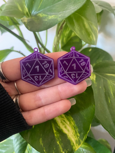 1.4" Gaming Dice 1 Earrings Silicone Mould