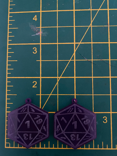 1.4" Gaming Dice 1 Earrings Silicone Mould