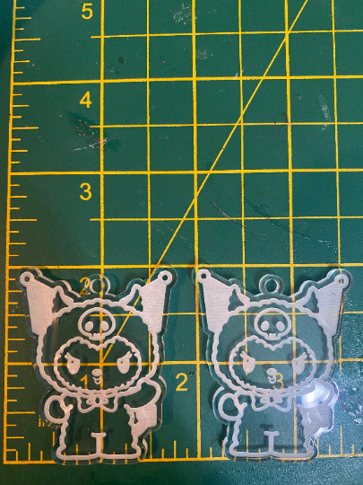 2" Devil Kuro Earrings Silicone Mould