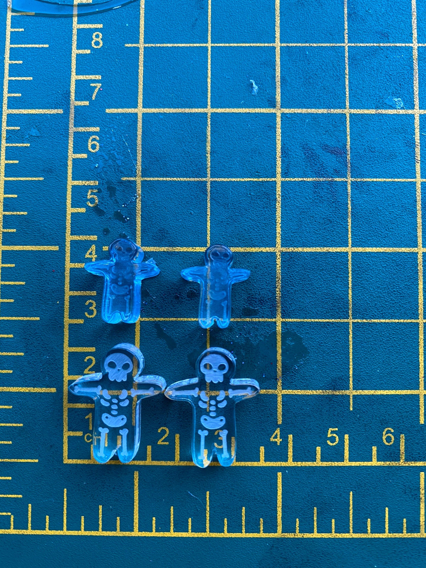 Mini Skeleton Gingerbread Men Silicone Mould