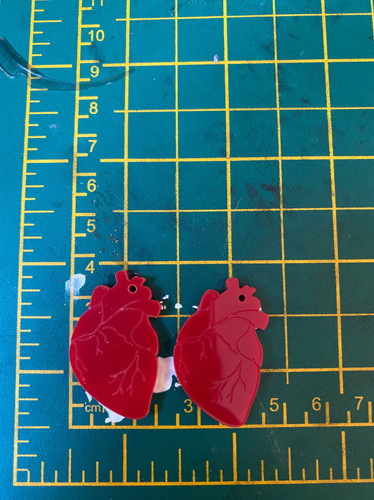 Anatomical Heart Earrings Silicone Mould