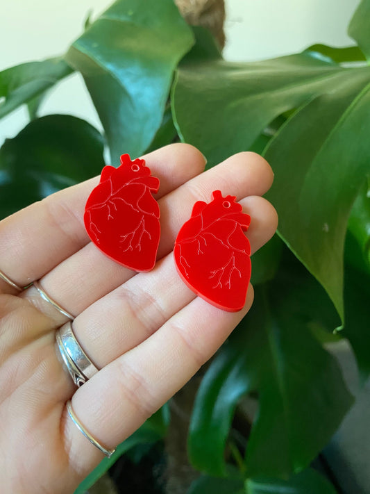 Anatomical Heart Earrings Silicone Mould