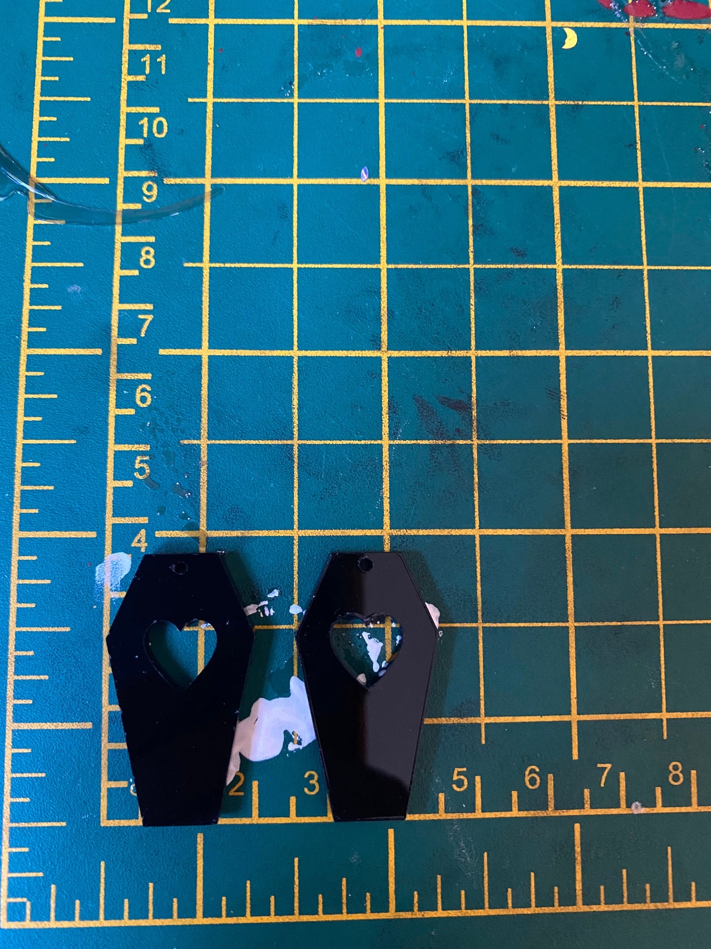 Heart Coffin Earrings Silicone Mould