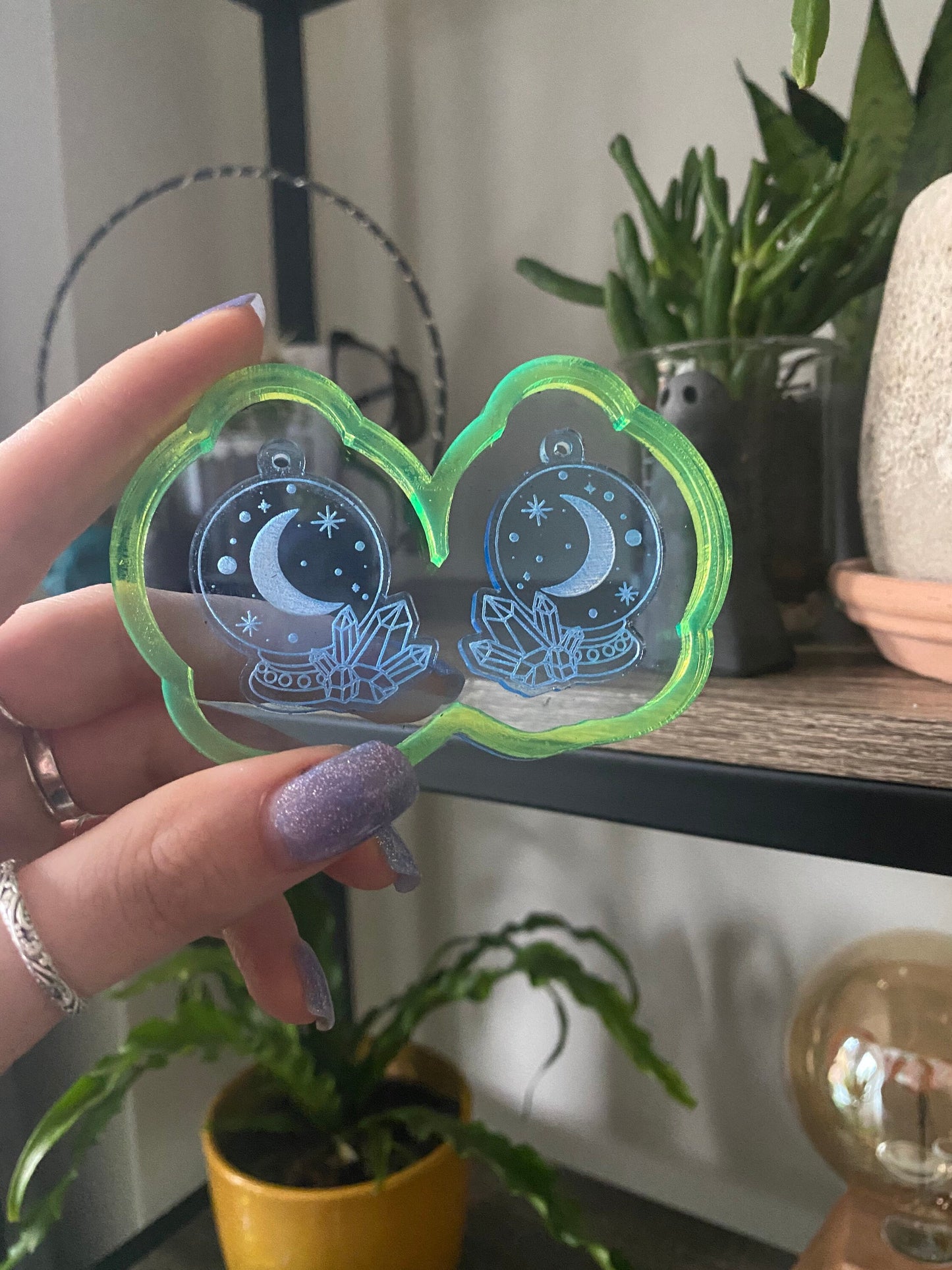 1.5” Crystal Ball Earrings Silicone Mould