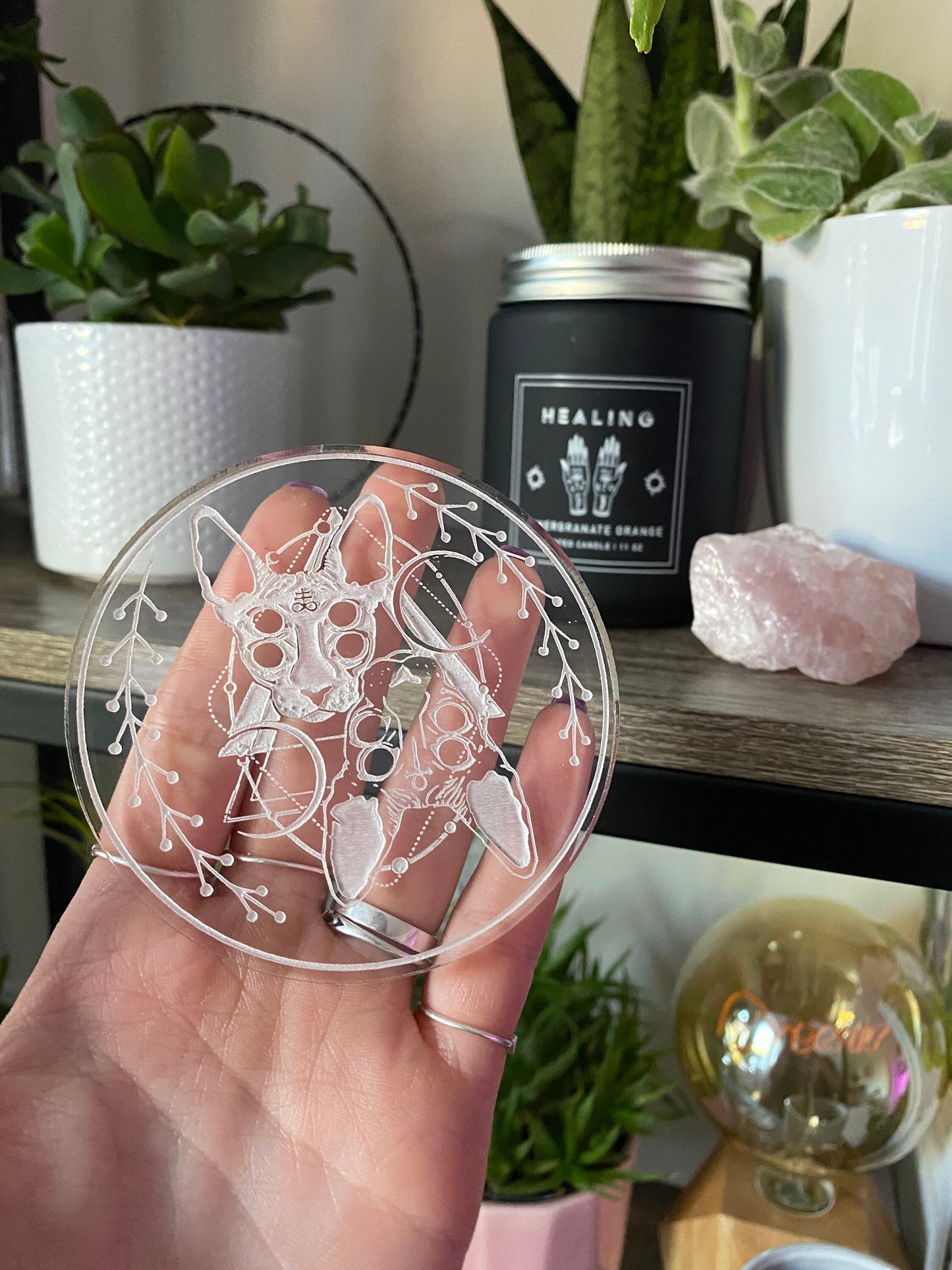 Spooky Cat Coaster Silicone Mould