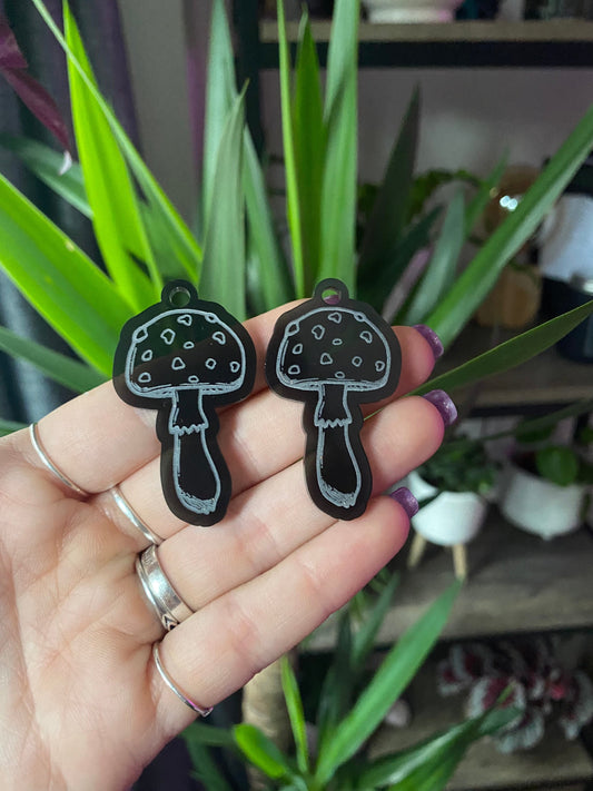 2” Round Mushroom Earrings Silicone Mould