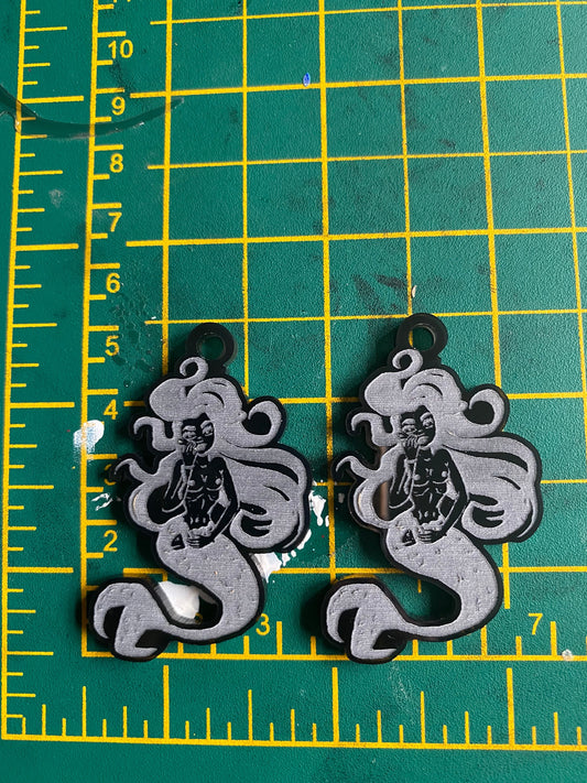 2” Mermaid Earrings Silicone Mould