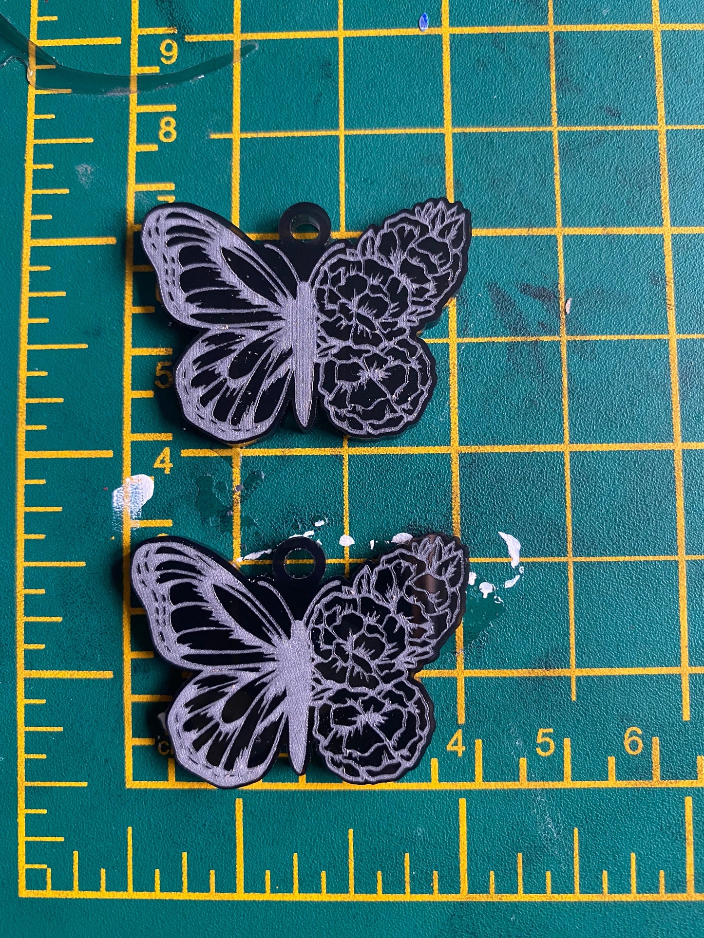 1.5” Floral Butterfly Earrings Silicone Mould