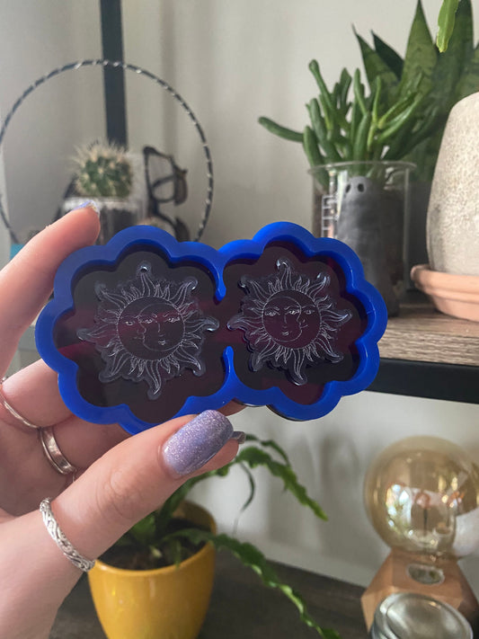1.5” Sun and Moon Earrings Silicone Mould
