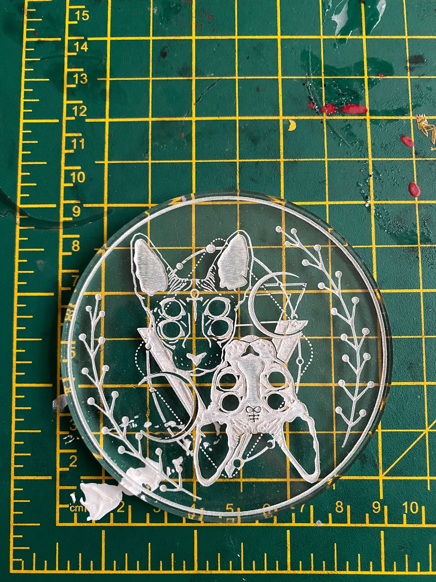 Spooky Cat Coaster Silicone Mould