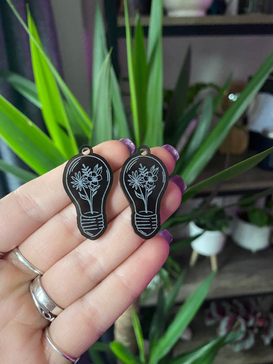 1.5” Floral Lightbulb Earrings Silicone Mould