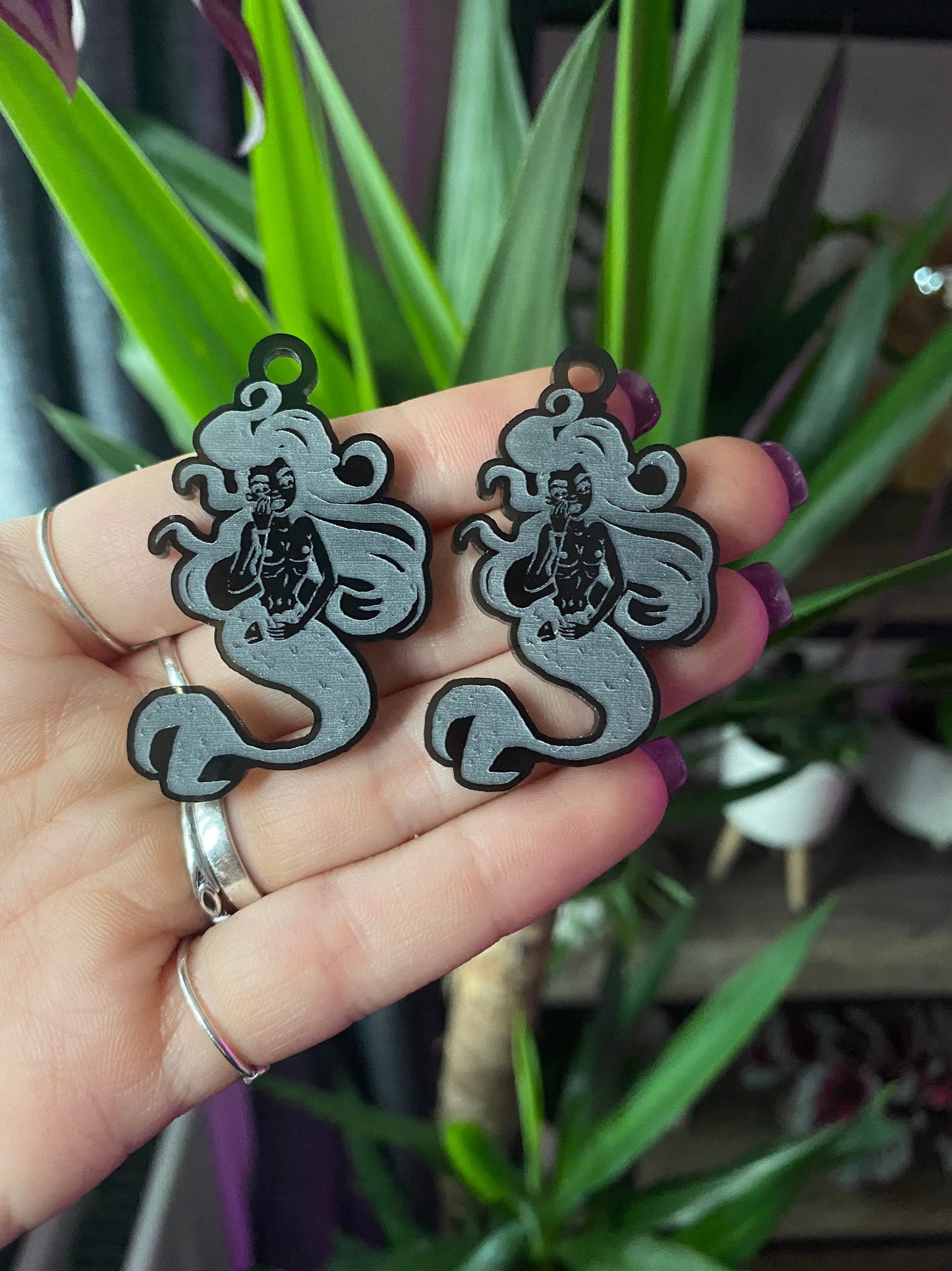 2” Mermaid Earrings Silicone Mould