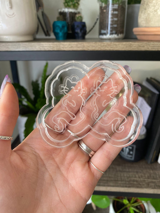 Ghost Cat Earrings Silicone Mould