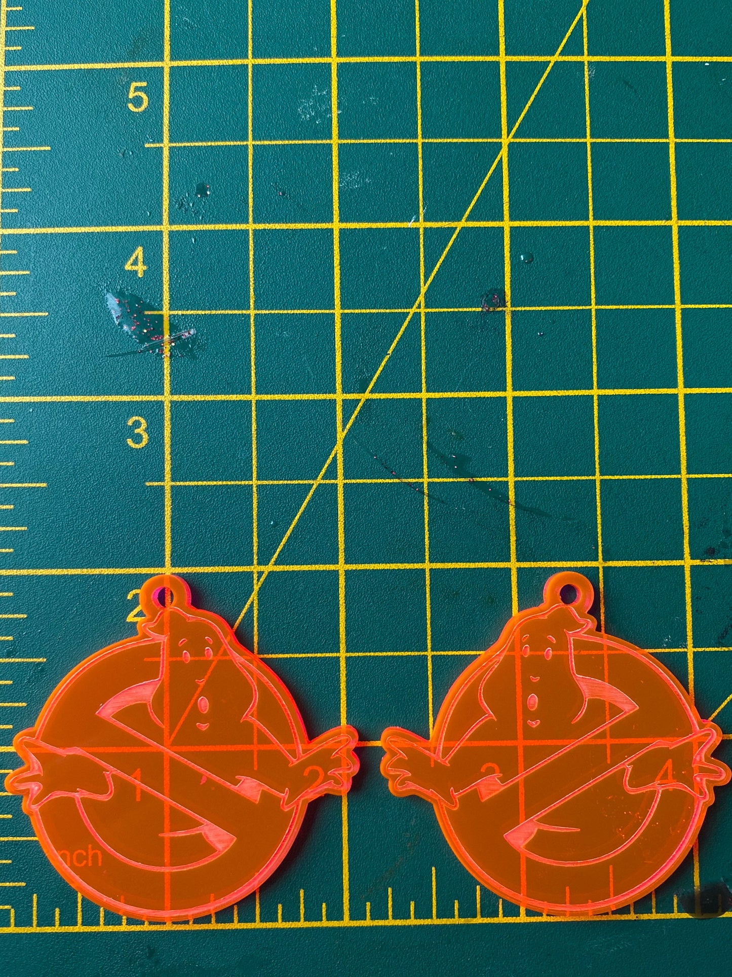 2” Ghost Buster Earrings Silicone Mould