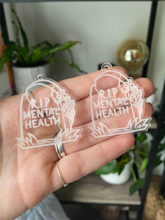 2” Mental Health Grave Earrings Silicone Mould