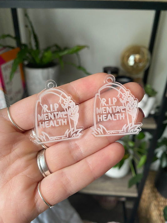 1.5” Mental Health Grave Earrings Silicone Mould