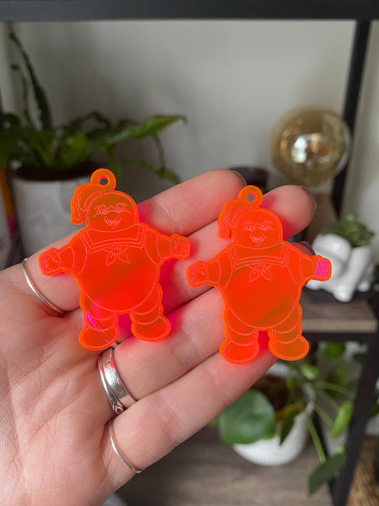2” Marshmallow Man Earrings Silicone Mould