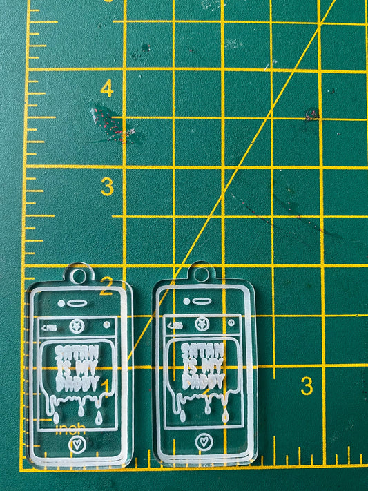 2” Satan Phone Earrings Silicone Mould