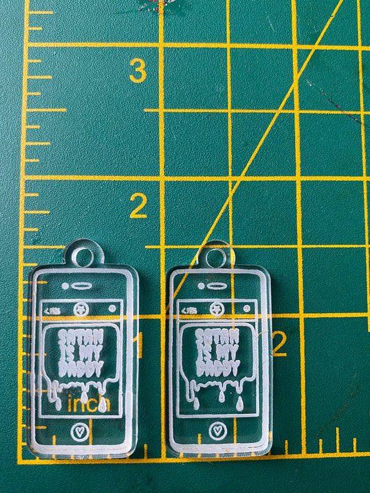 1.5” Satan Phone Earrings Silicone Mould