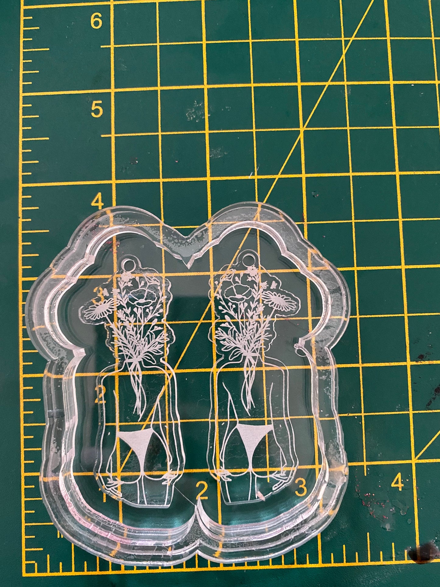 Wildflower Woman Earrings Silicone Mould