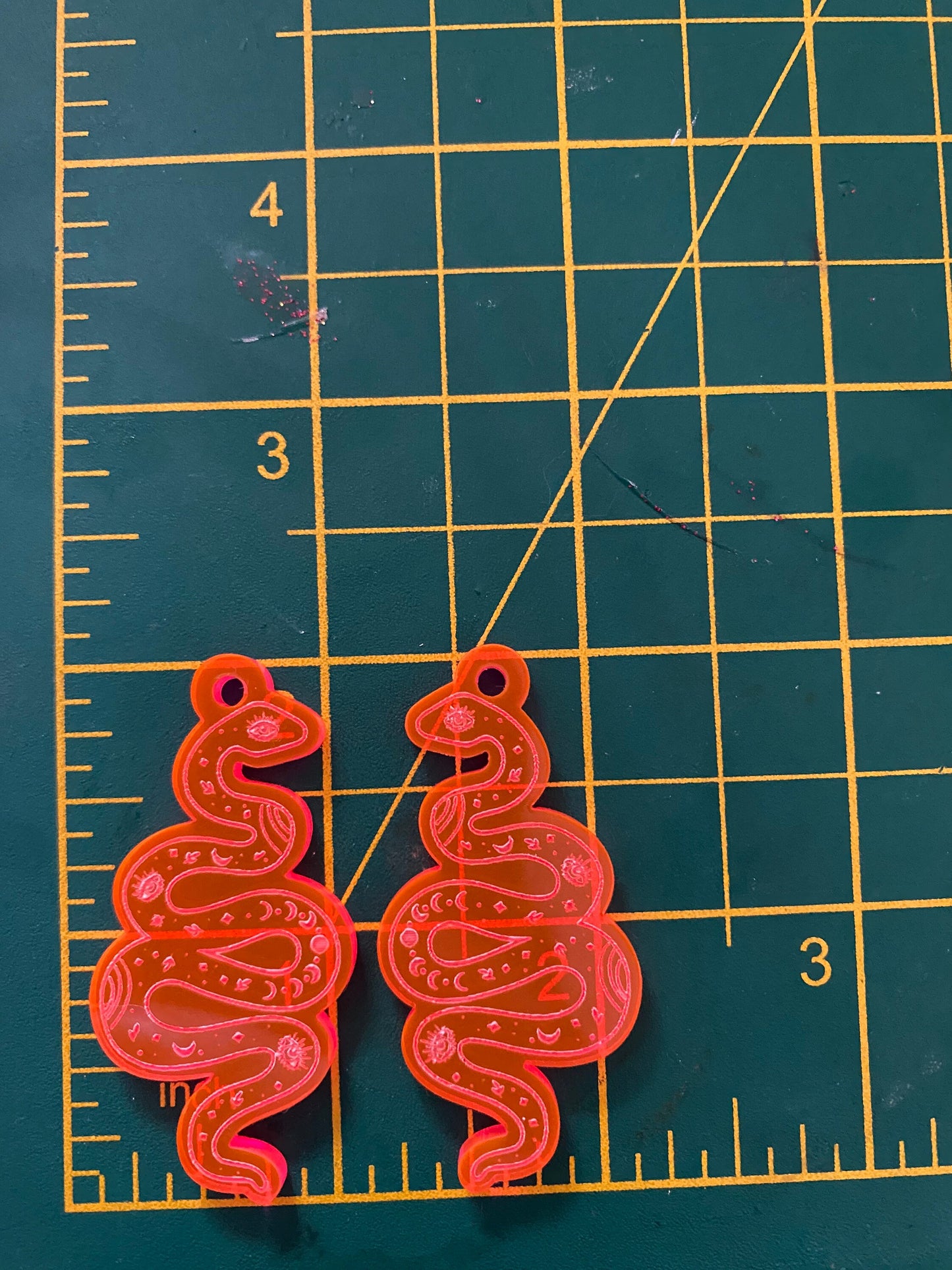 2” Celestial Snake Earrings Silicone Mould