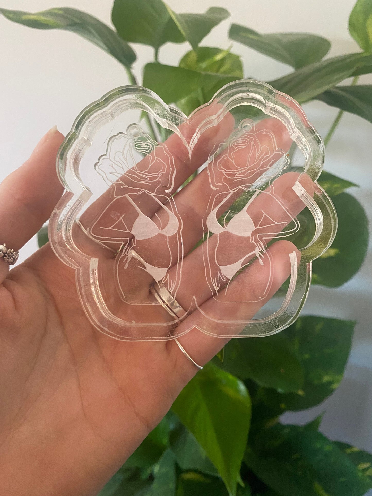 Rose Woman Earrings Silicone Mould