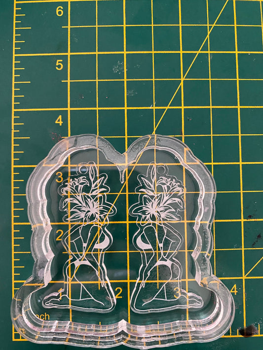 Lily Woman Earrings Silicone Mould