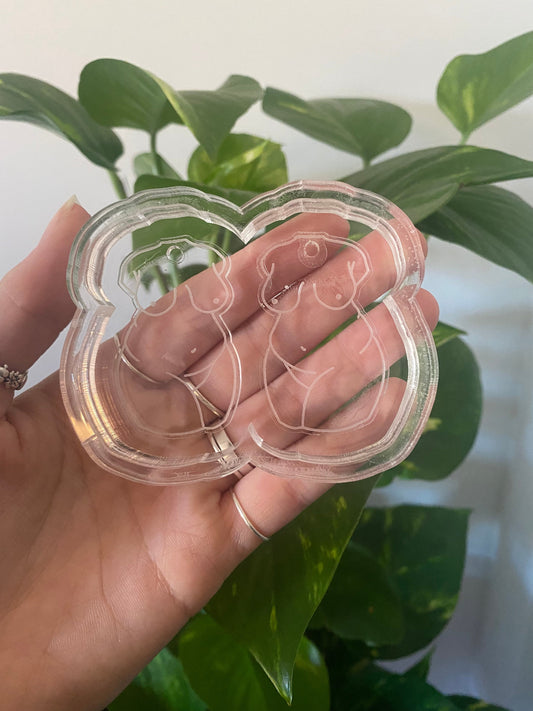 Curvy Babe Earrings Silicone Mould