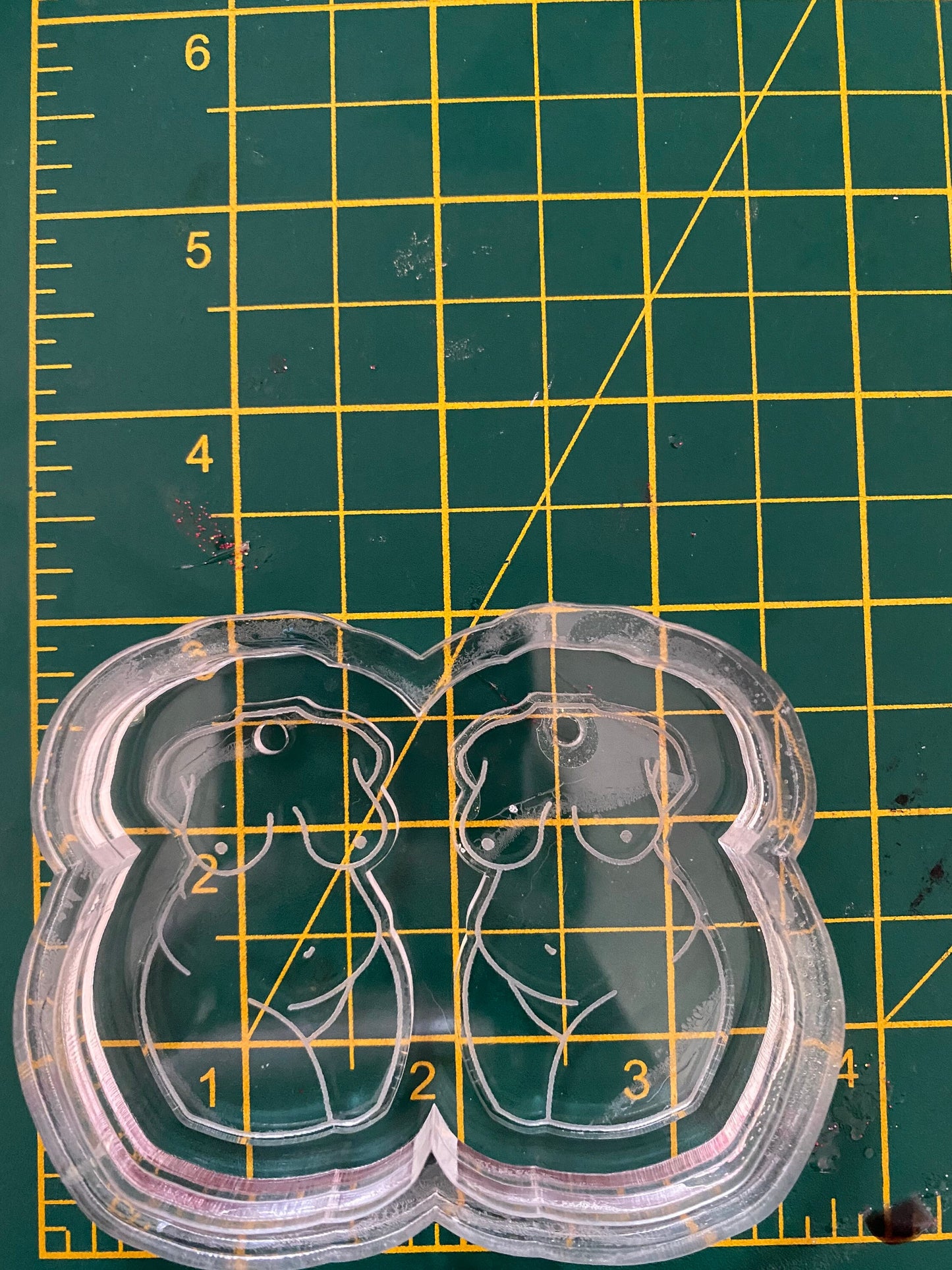 Curvy Babe Earrings Silicone Mould