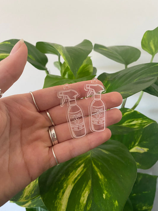 2” Luminol Spray Bottle Earrings Silicone Mould