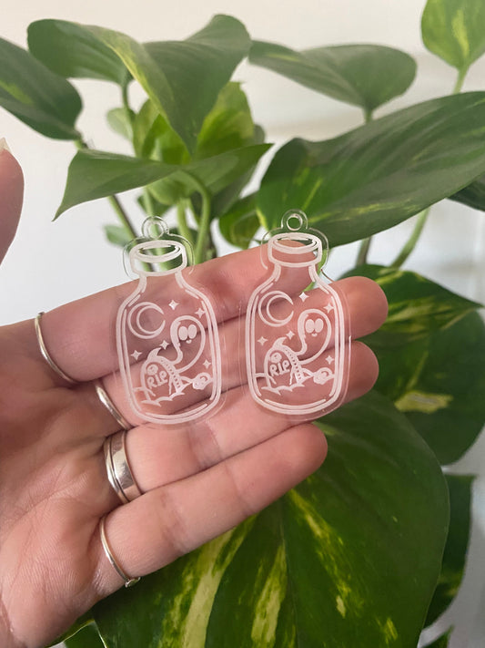 2” Ghost Jar Earrings Silicone Mould
