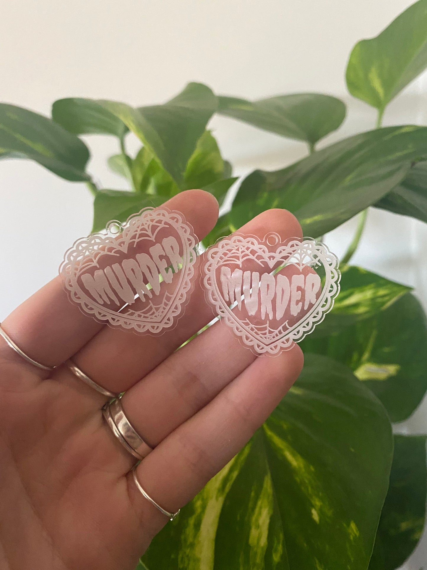 1.5” Murder Heart Earrings Silicone Mould